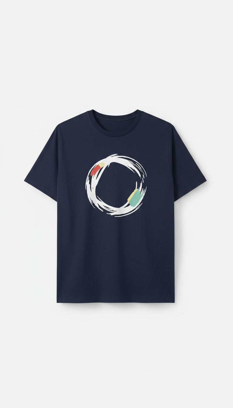 Navy and White Studio T-Shirt