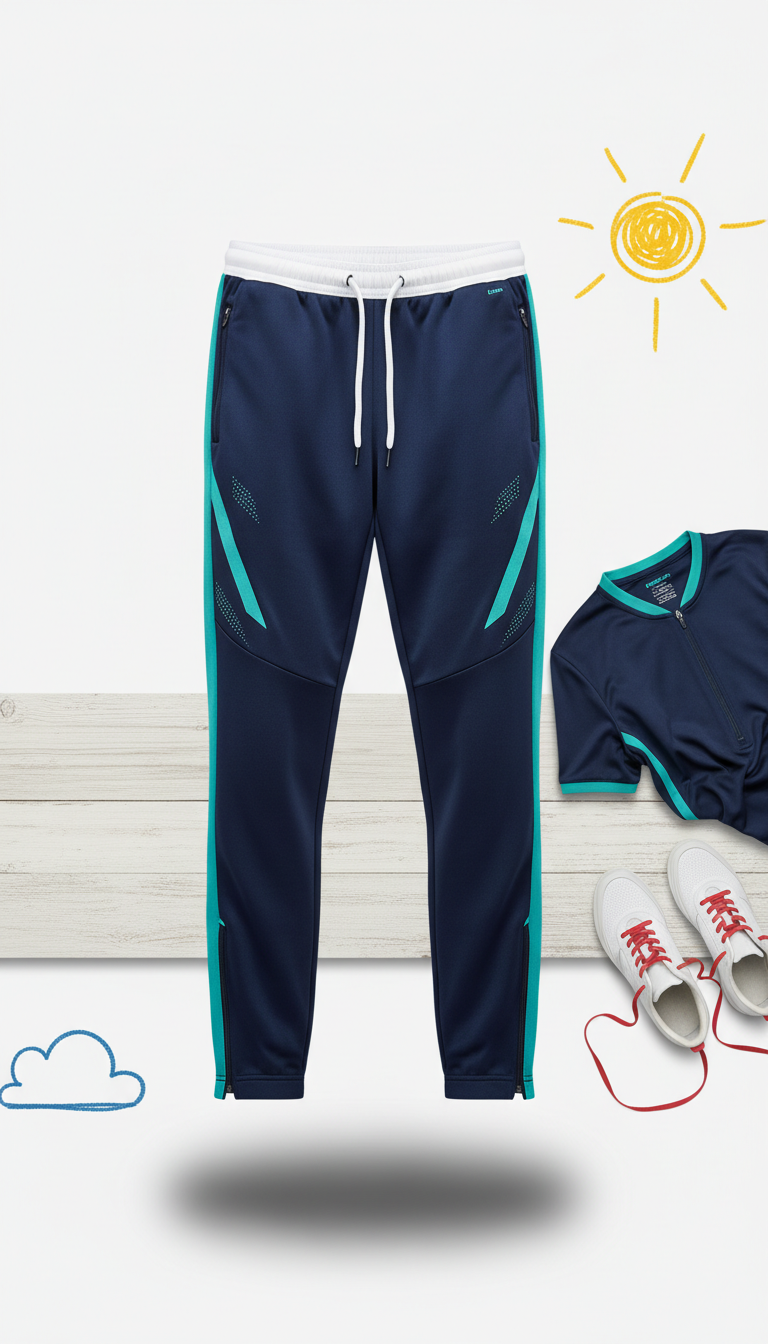 Performance Joggers with Teal Energy Accents